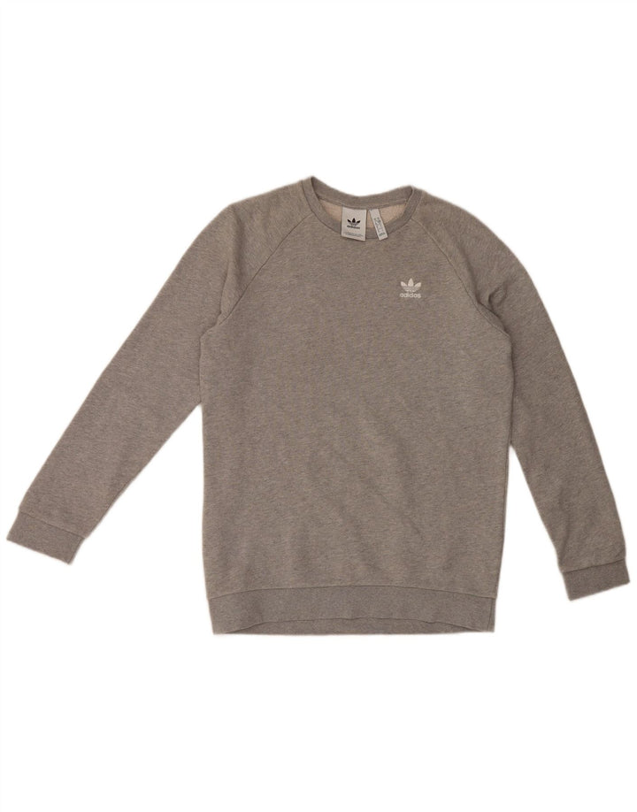 Felpa Adidas Uomo Maglione Piccolo Cotone Grigio