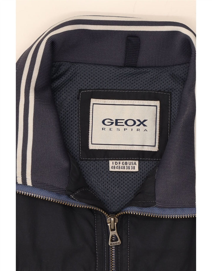 GEOX Mens Bomber Jacket UK 38 Medium Navy Blue Vintage Geox and Second-Hand Geox from Messina Hembry 