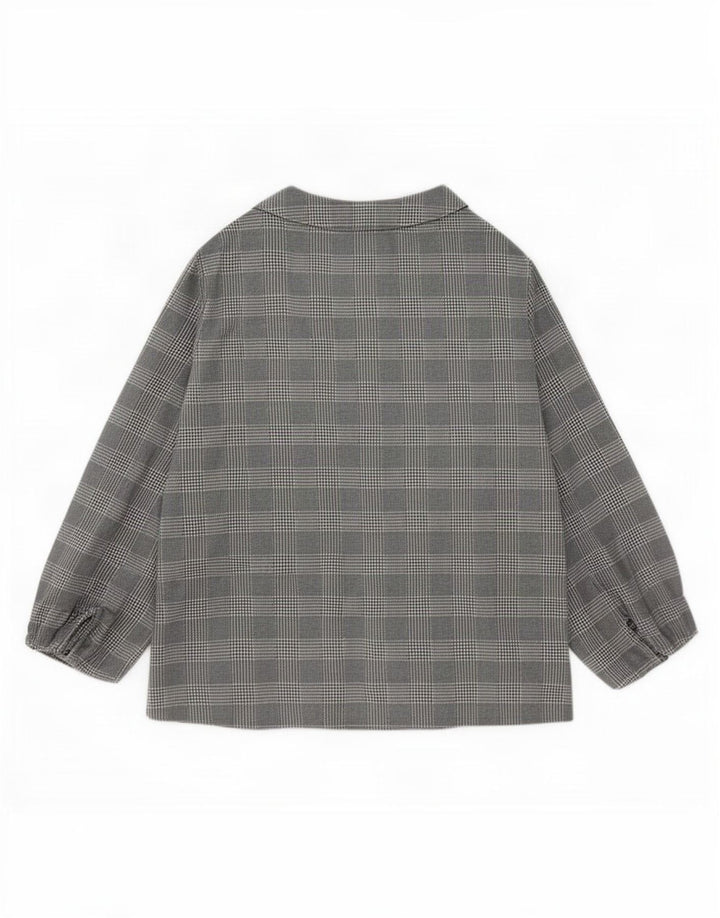 Top cardigan aperto da donna Lipsy UK 12 Poliestere a quadri grigio medio