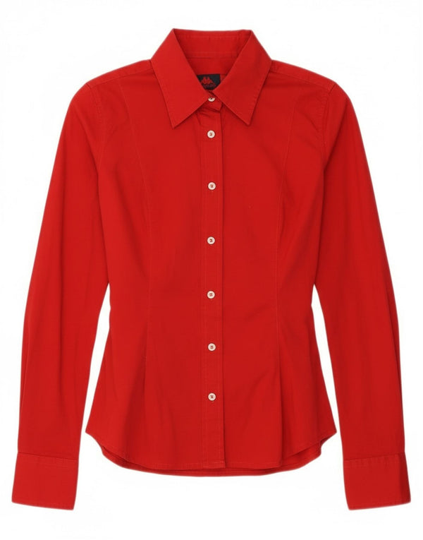 Maglietta Kappa da donna UK 8 Small rossa in cotone