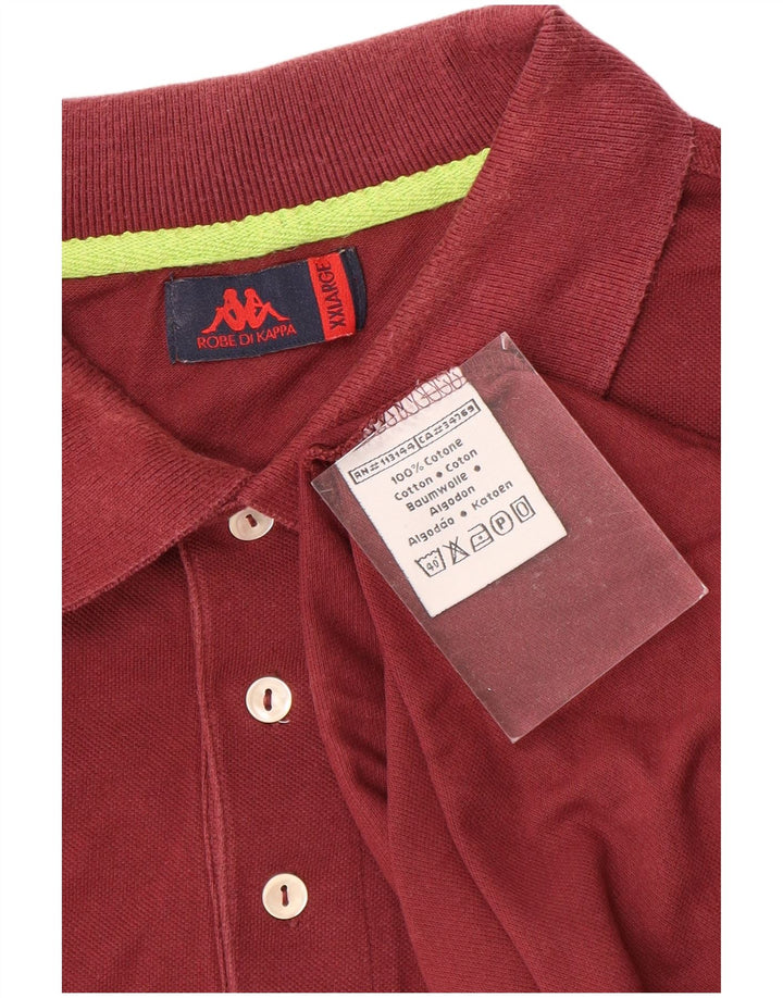 Polo da uomo KAPPA 2XL in cotone marrone