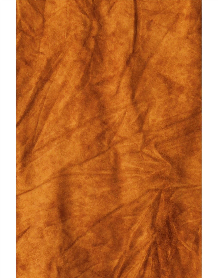 Giubbotto bomber in pelle scamosciata vintage da uomo EU 56 3XL in pelle marrone