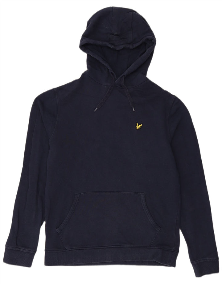 Felpa con cappuccio da uomo LYLE & SCOTT media cotone blu navy