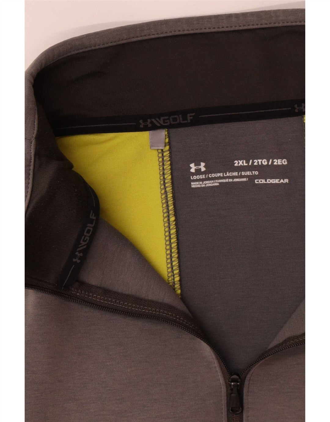 Under Armour Uomo Cold Gear Pullover Tuta Top 2XL Grigio Colourblock