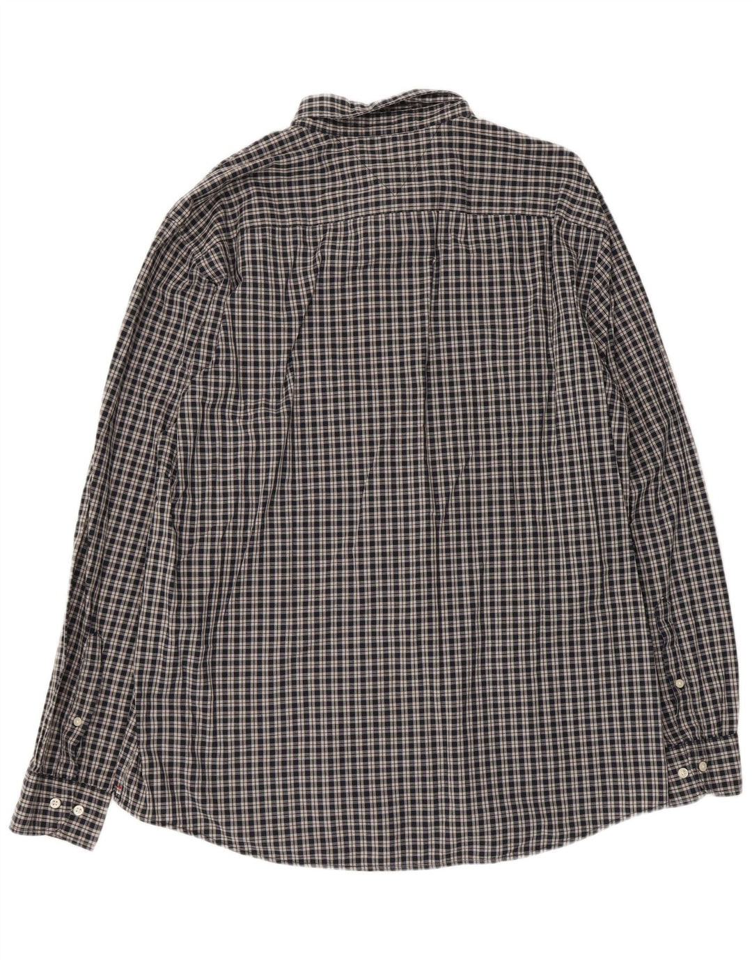 Camicia da uomo vestibilità regolare Tommy Hilfiger 2XL cotone a quadri grigio