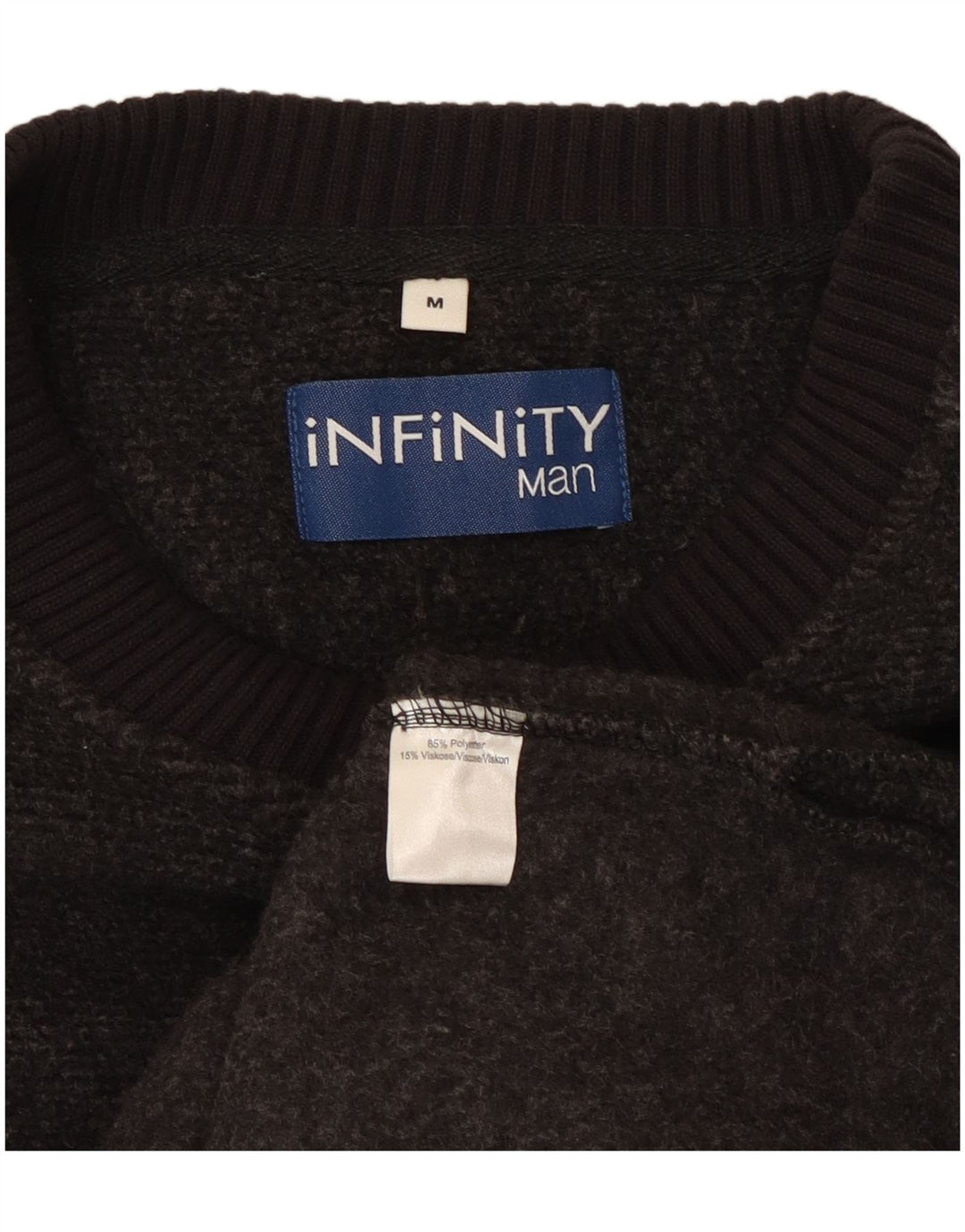 INFINITY Maglione da uomo con scollo a barchetta Poliestere grigio medio