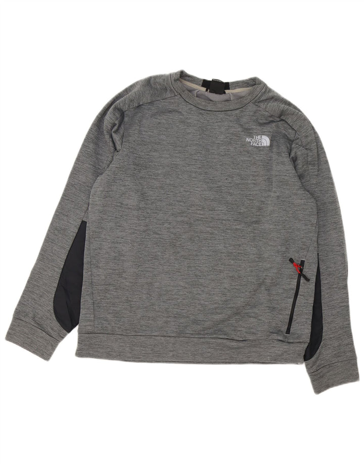 Felpa da uomo The North Face Maglione grande poliestere color block grigio