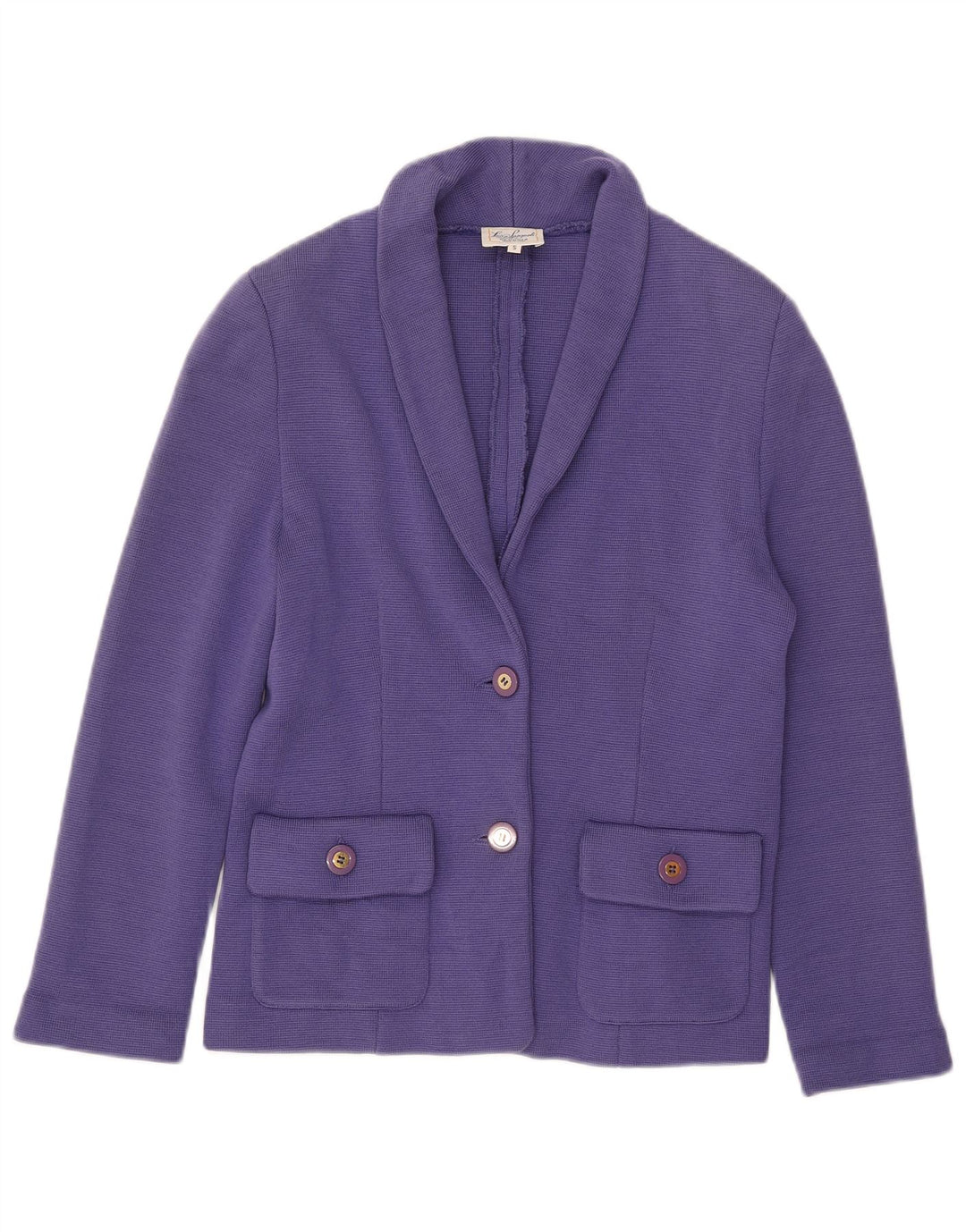 Luisa Spagnoli Giacca da donna in maglia a 2 bottoni da donna UK 10 piccola viola