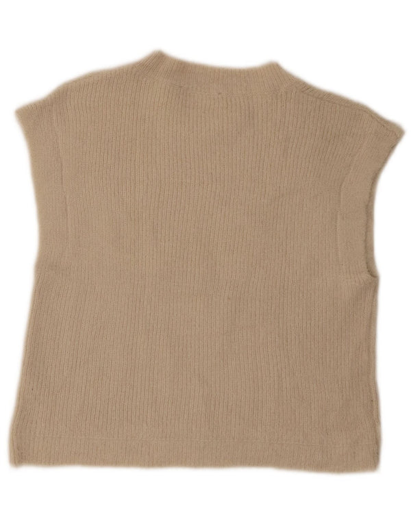 Canotta corta da donna Zara UK 10 piccola in acrilico beige