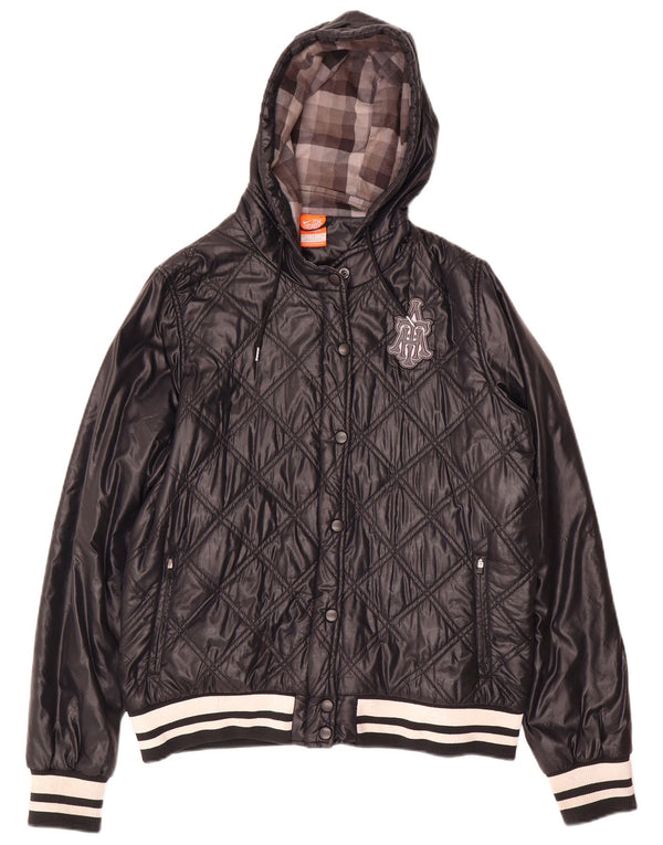 Giacca trapuntata con cappuccio da donna Nike UK 18 XL nylon nero