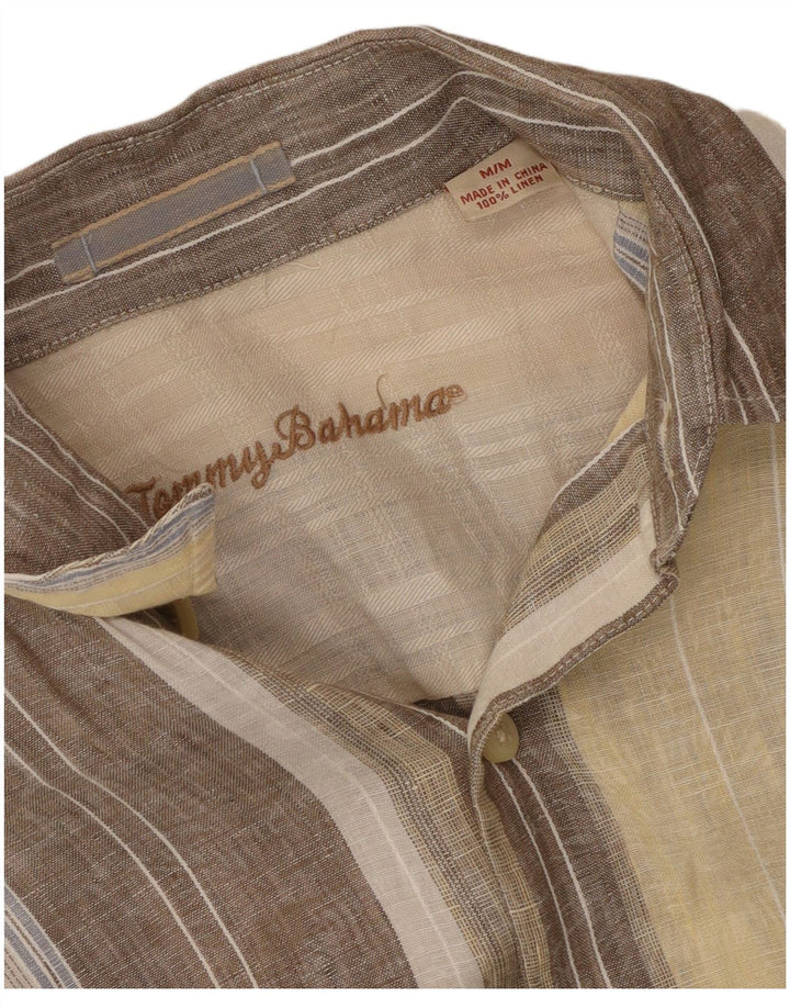 Camicia da uomo Tommy Bahama Lino a righe beige medio