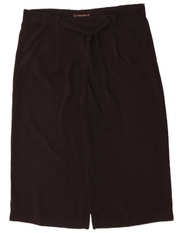 Pantaloni Capri da donna Trafaluc a gamba larga Zara Large W30 L22 poliestere nero