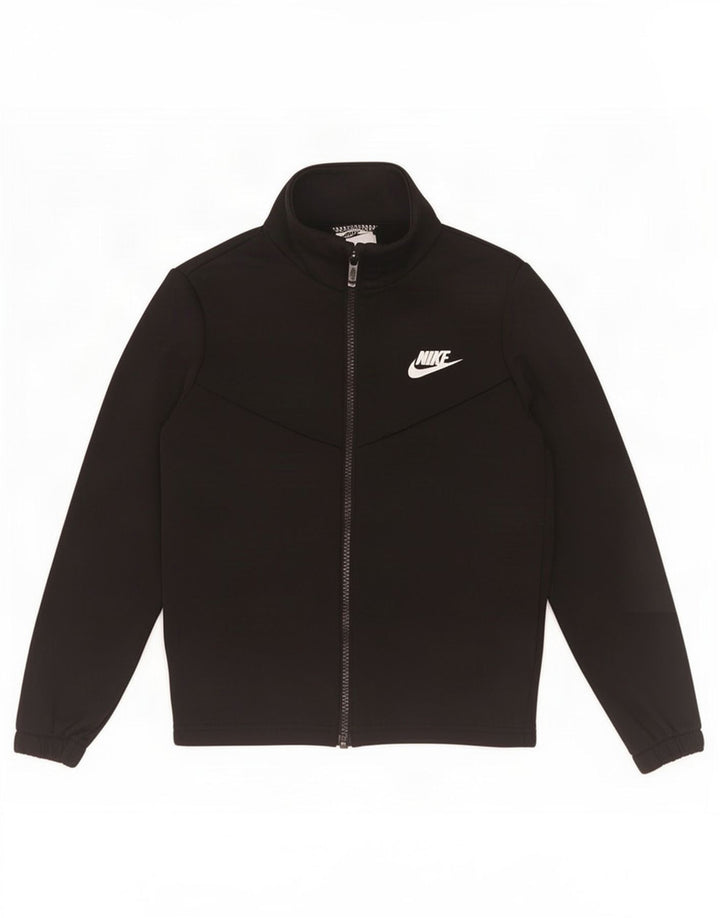 Giacca da ginnastica grafica Nike da ragazzo, 8-9 anni, piccola, in poliestere nero