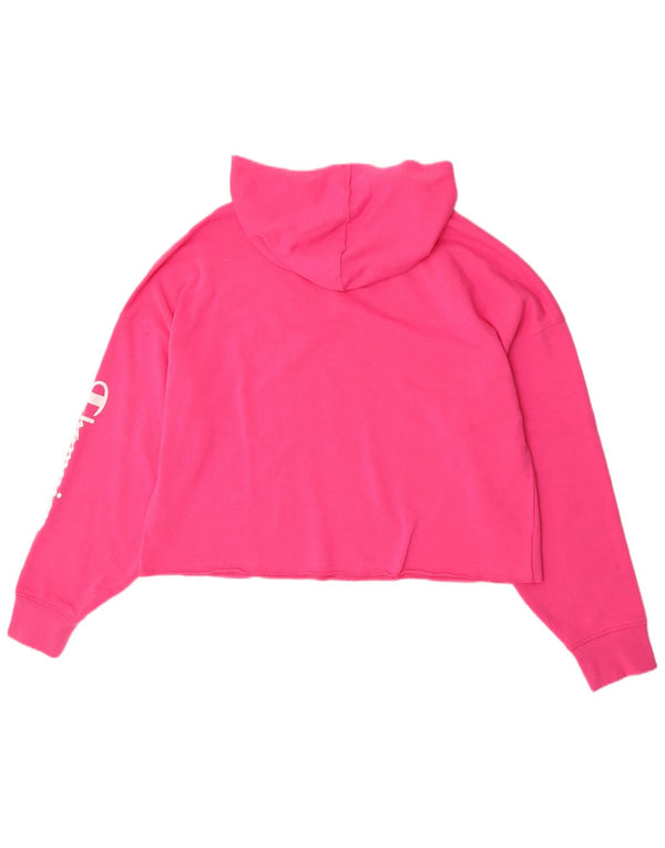 Maglione con cappuccio grafico oversize da donna Champion, taglia UK 16, grande rosa