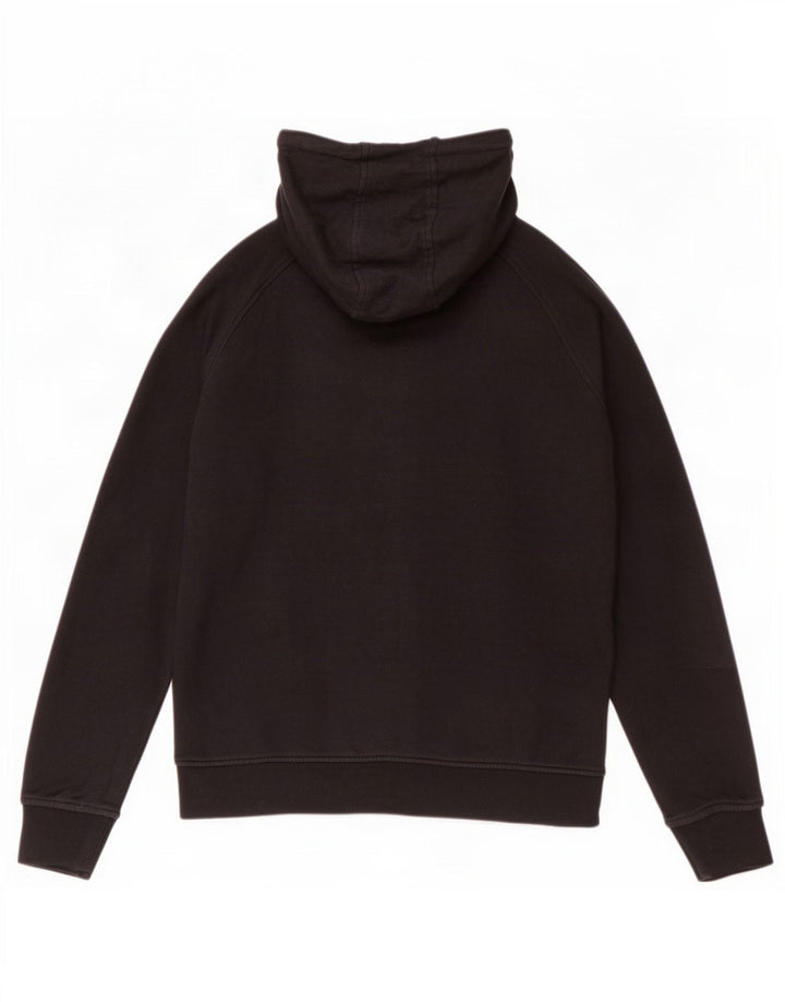 Maglione con cappuccio e zip da uomo Kappa in cotone nero medio
