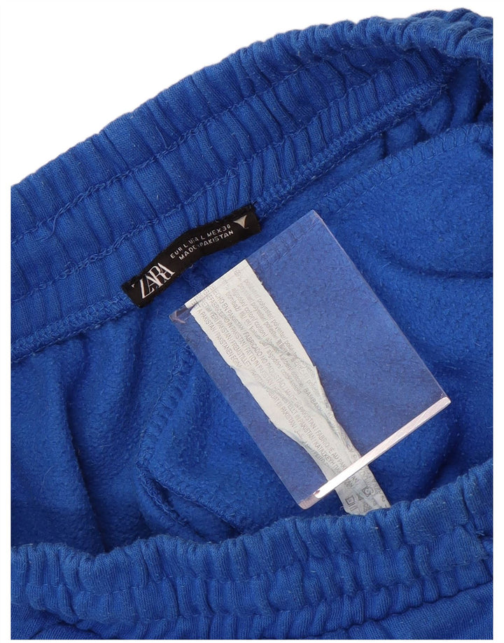 Pantaloni da tuta da donna Zara Joggers UK 14 Large Blu Poliestere
