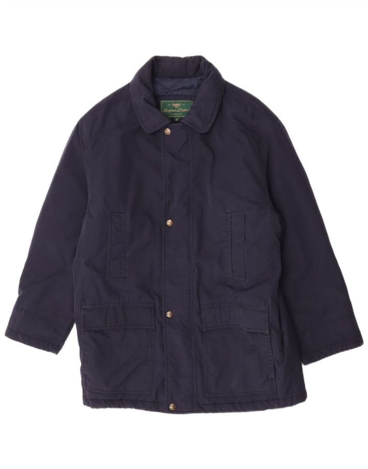 Cappotto da uomo del progetto europeo UK 38 medio blu navy