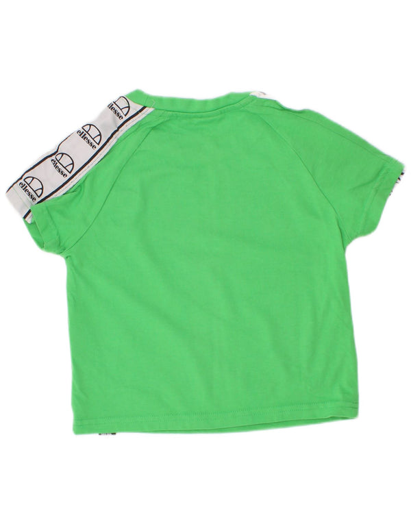 T-shirt grafica per ragazzi Ellesse Top 3-4 anni in cotone color block verde