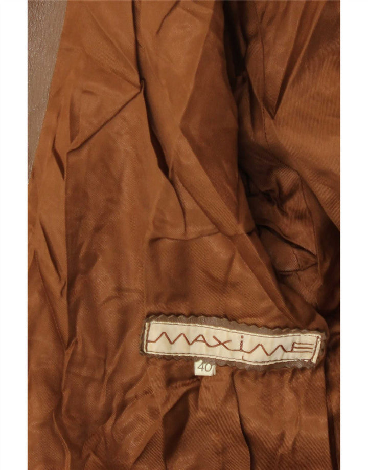 Maxime Cappotto in pelle da donna EU 40 Marrone medio