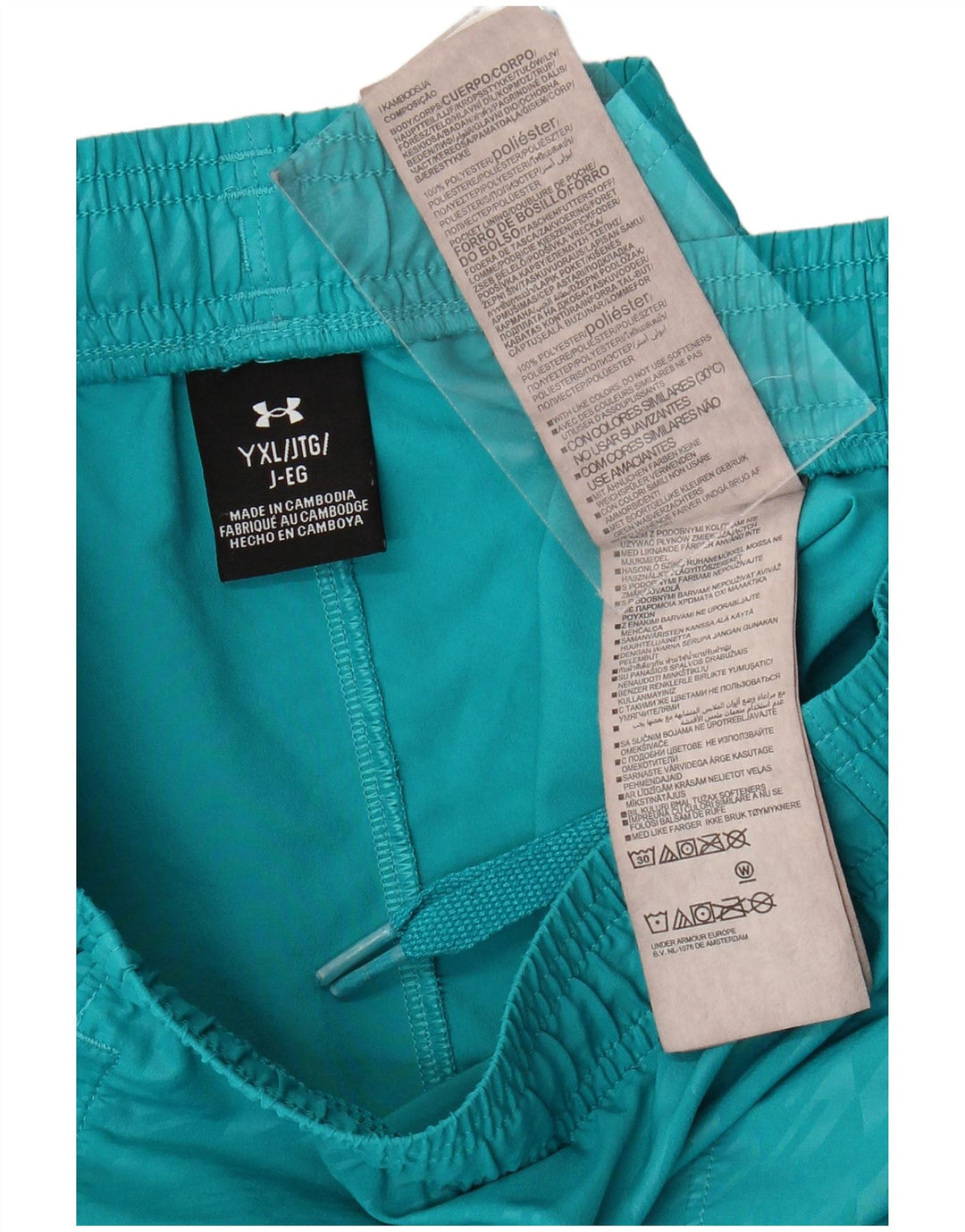 Pantaloncini sportivi UNDER ARMOUR per ragazzi 13-14 anni XL Turchese geometrico