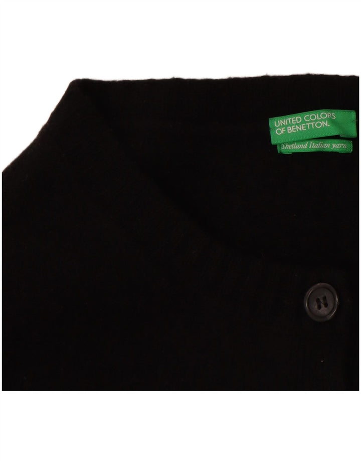 Maglione cardigan da donna Benetton UK 10 piccolo nero