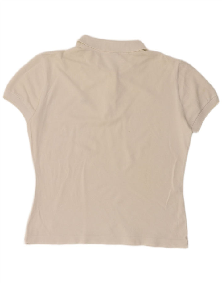 Polo da donna Lacoste taglia 46 XL in cotone bianco