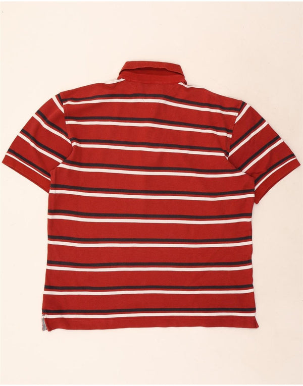 Polo da uomo Tommy Hilfiger XL in cotone a righe rosse