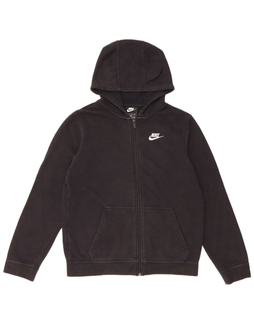 Felpa con cappuccio e zip NIKE per ragazzi 13-14 anni XL in cotone nero