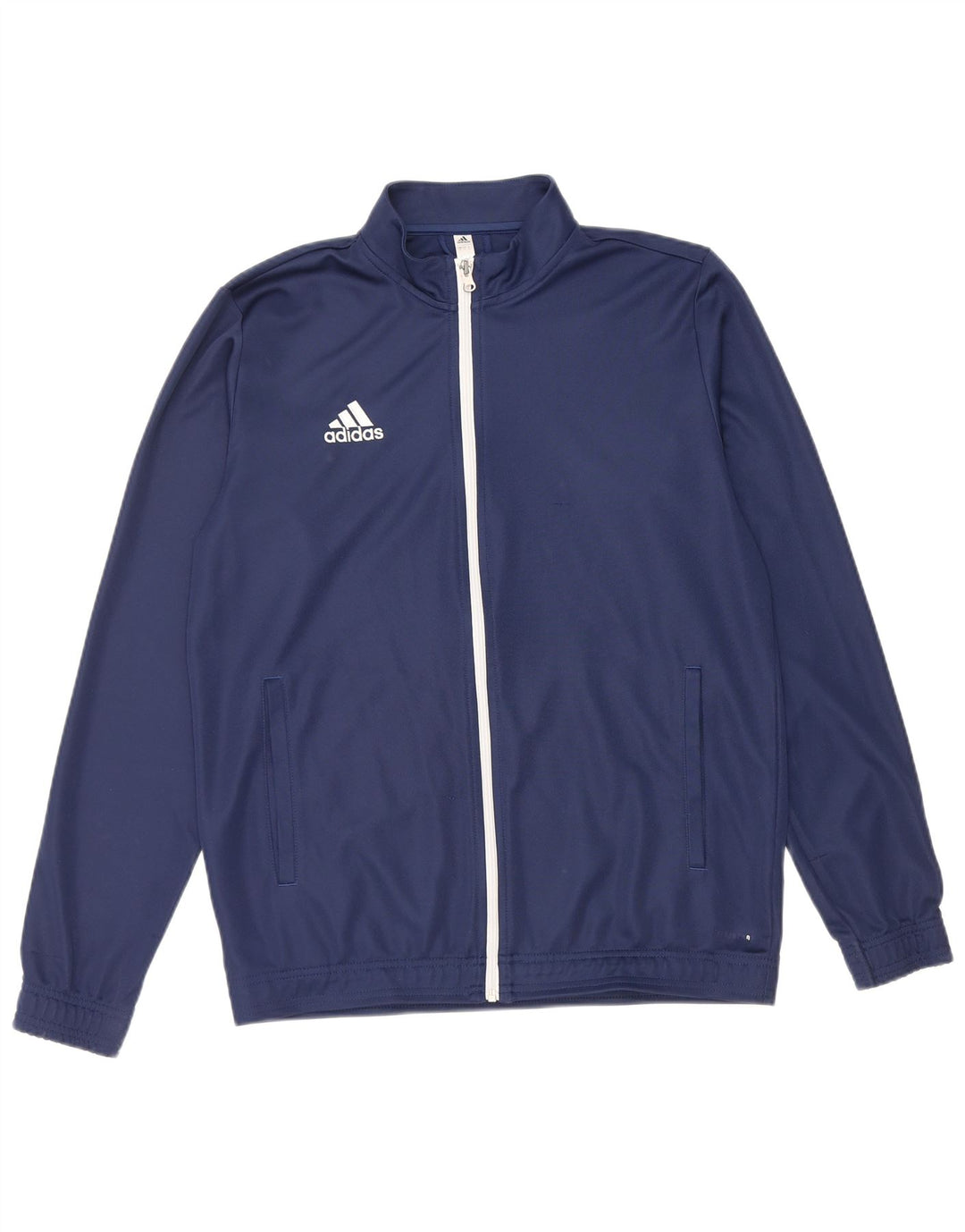 Giacca da ginnastica da uomo Adidas grande in poliestere blu navy