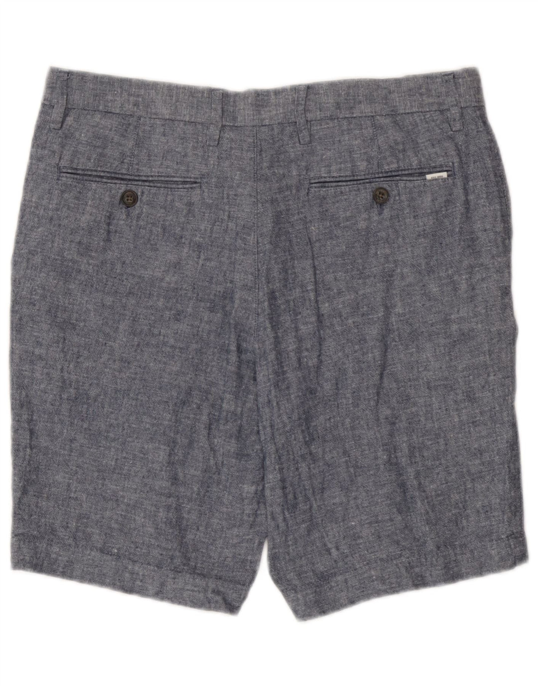 Pantaloncini chino da uomo Marks & Spencer W32 lino blu medio