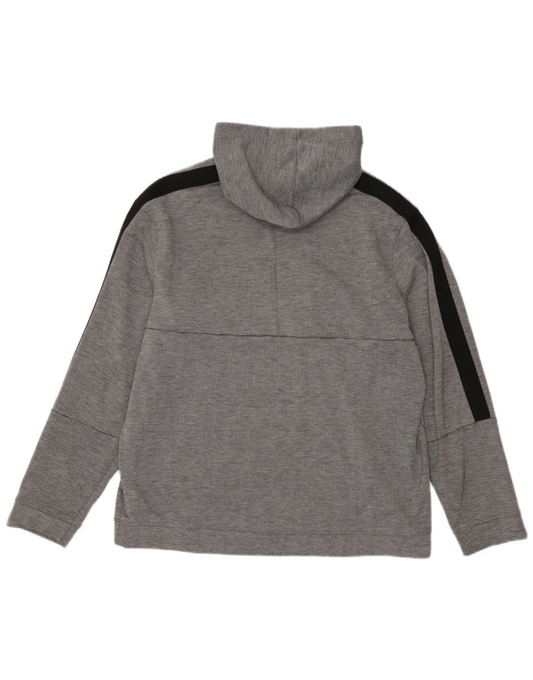 Felpa con cappuccio Reebok da uomo XL in poliestere color block grigio