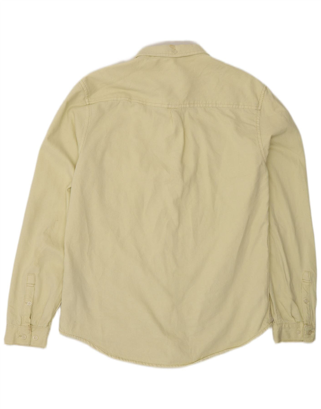 Camicia Zara Uomo Cotone Giallo Medio