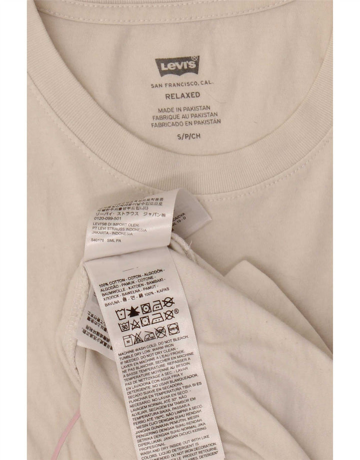 T-shirt grafica rilassata da uomo Levi's Top piccola in cotone bianco