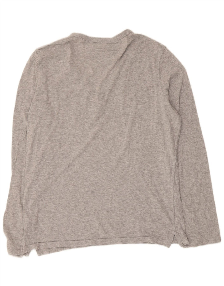 Top da donna Tommy Hilfiger manica lunga UK 14 cotone grigio medio