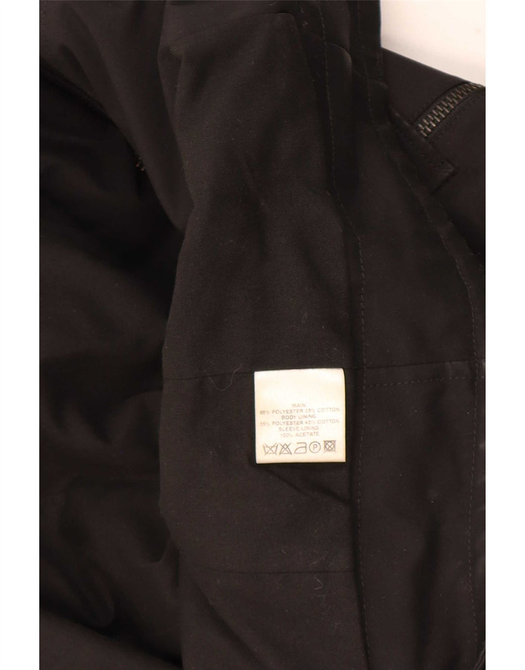 Giacca a vento con cappuccio da uomo Reiss UK 36 Small Poliestere nero
