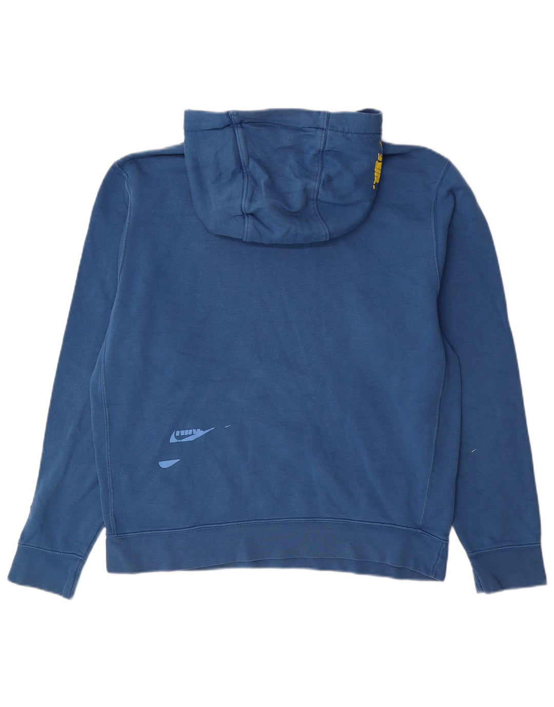 Felpa con cappuccio grafica Nike da uomo in cotone blu medio