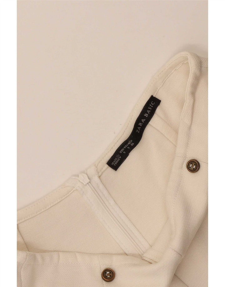 Pantaloncini casual da donna Zara piccoli W26 bianco sporco
