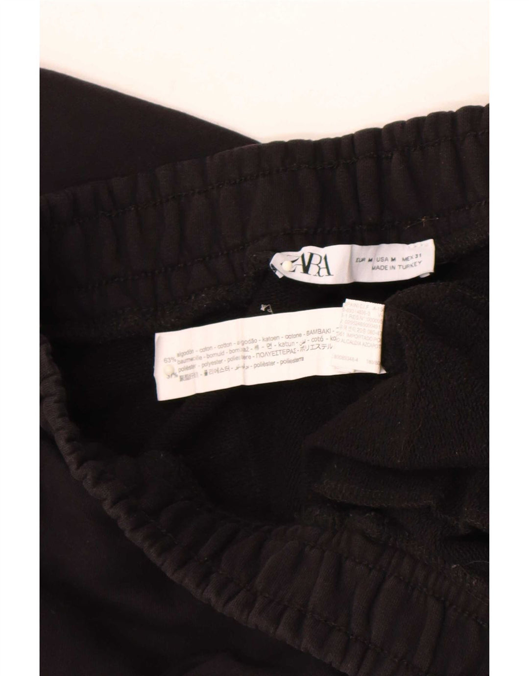 Pantaloni da tuta da uomo Zara Joggers in cotone nero medio