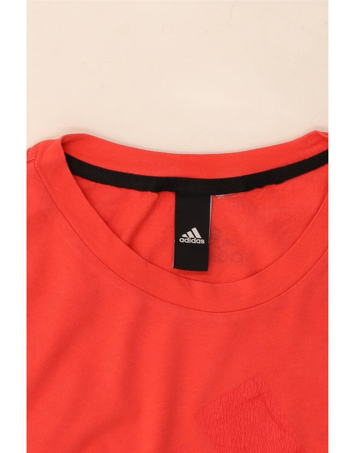 T-shirt grafica da donna ADIDAS Top UK 14 rosso medio