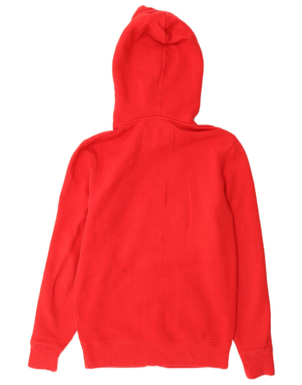 Maglione con cappuccio e zip grafica da uomo Jack Wills XS in cotone rosso