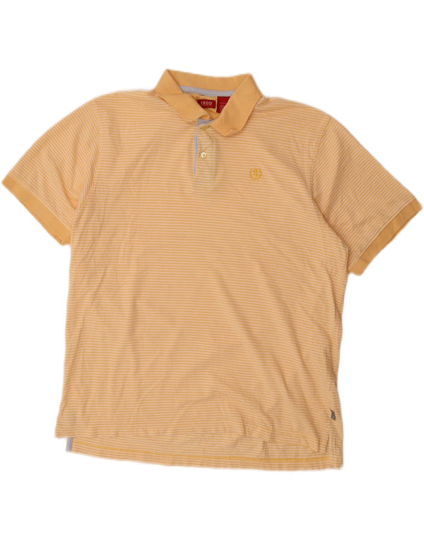 Polo da uomo IZOD XL in cotone gessato giallo