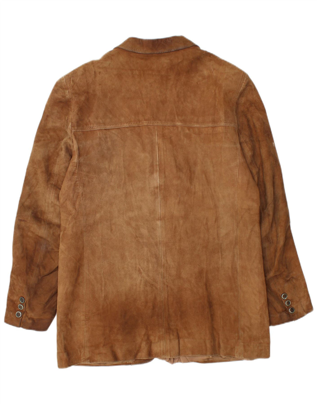 Giacca vintage in pelle scamosciata da uomo UK 36 piccola in pelle marrone