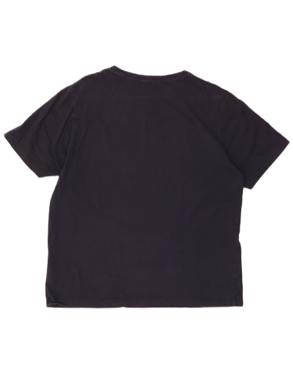 Maglietta grafica da donna Calvin Klein Jeans Top UK 18 XL cotone blu navy