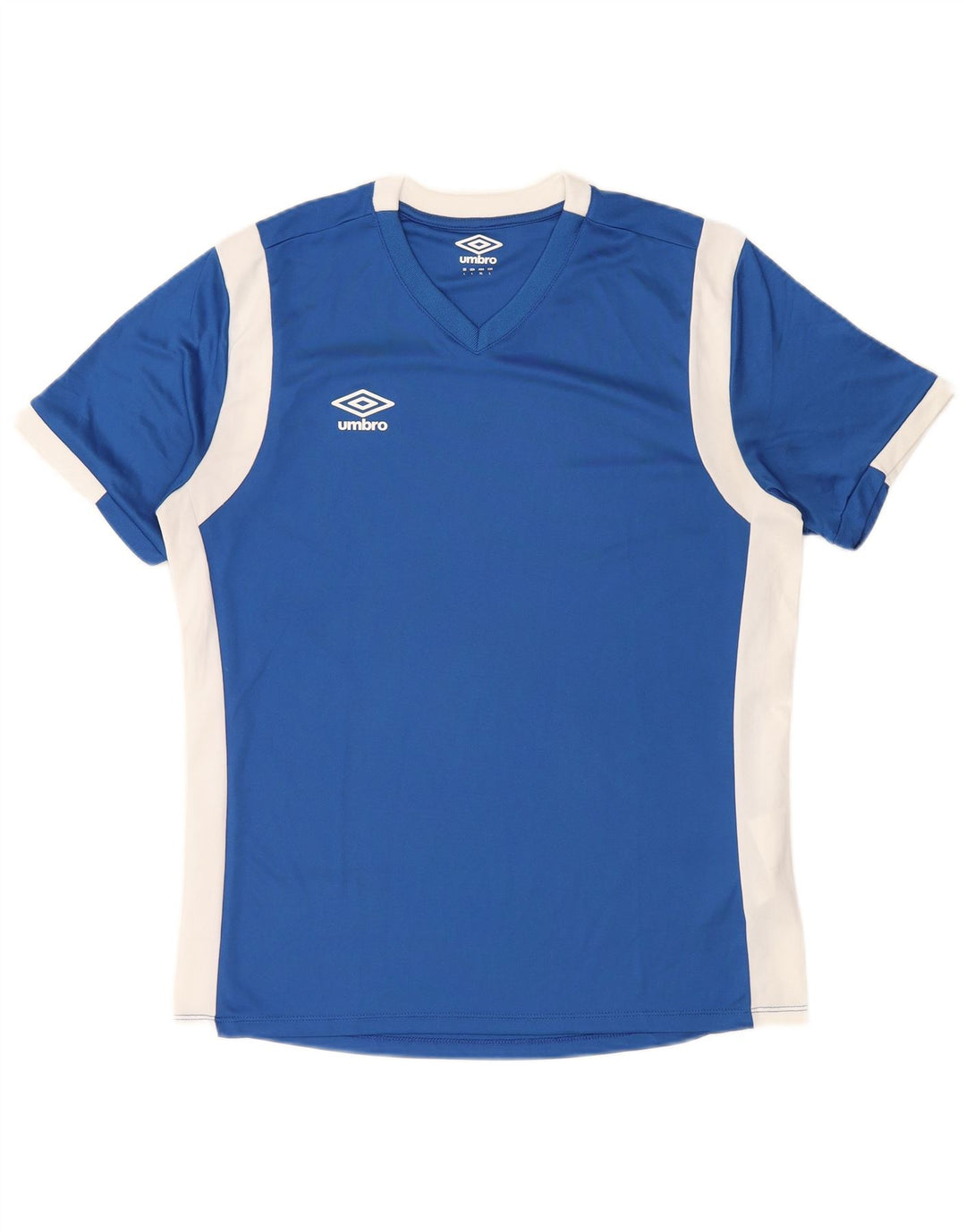T-shirt da uomo Umbro Top Large in poliestere color block blu