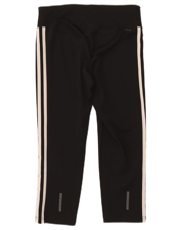 Leggings ADIDAS Climalite Capri da donna UK 8/10 piccolo poliestere nero