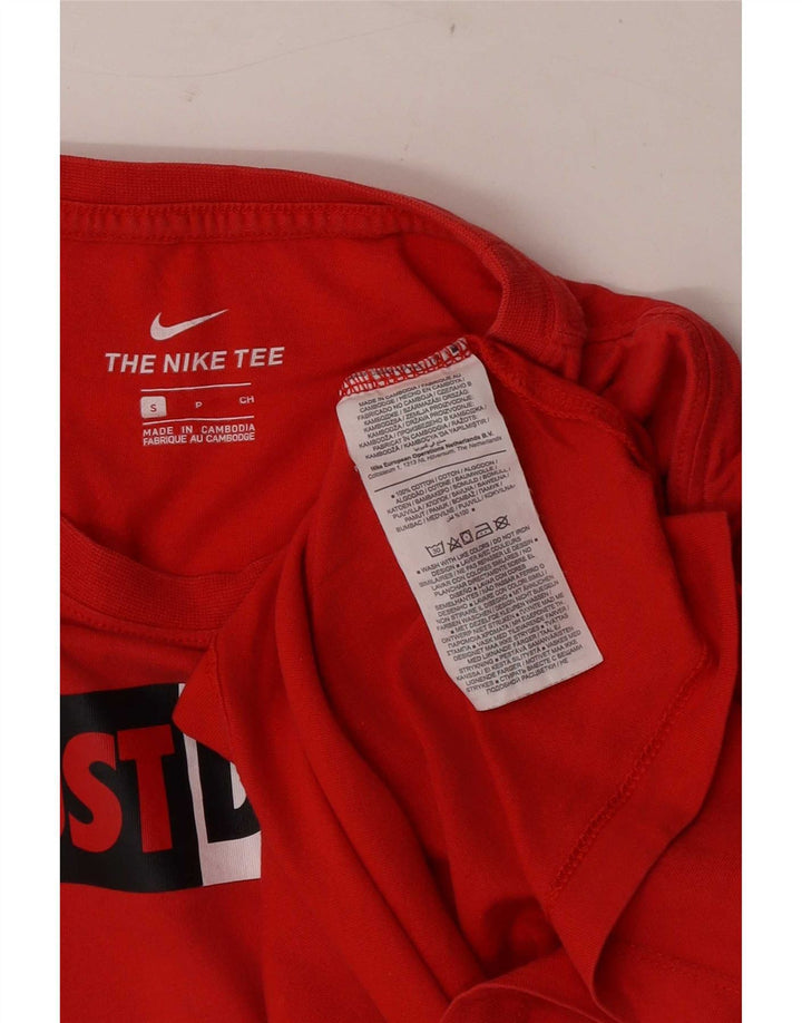 T-shirt grafica da uomo Nike Top Small in cotone rosso