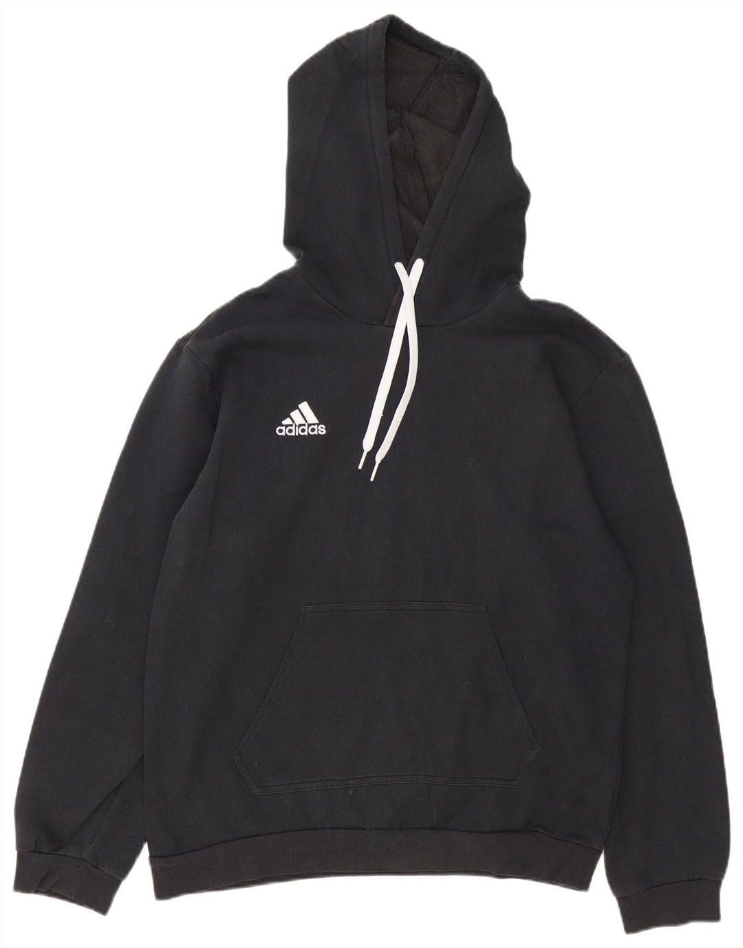Felpa con cappuccio da uomo Adidas Medium in cotone nero