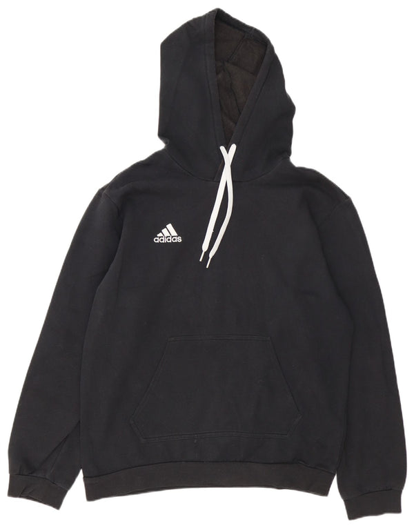 Felpa con cappuccio da uomo Adidas Medium in cotone nero