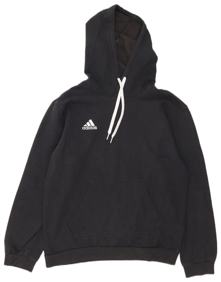 Felpa con cappuccio da uomo Adidas Medium in cotone nero