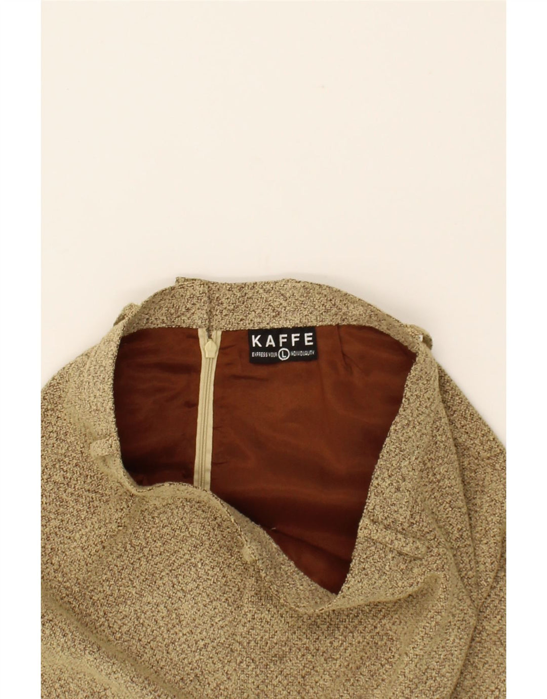 KAFFE Womens Mini Skirt Large W30  Beige Vintage Kaffe and Second-Hand Kaffe from Messina Hembry 
